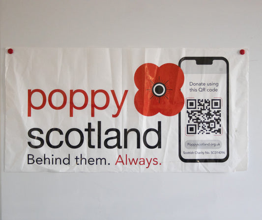 Banners with logo, 1m x 0.5m, for tables and screens - Single banner