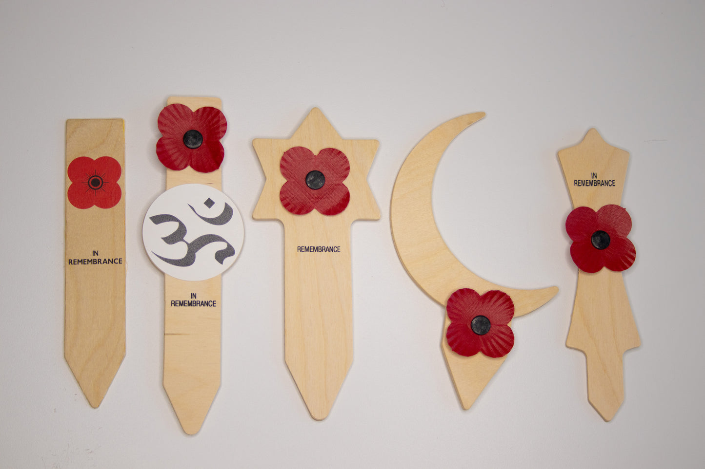 Remembrance Symbols (Various) - with poppy attached
